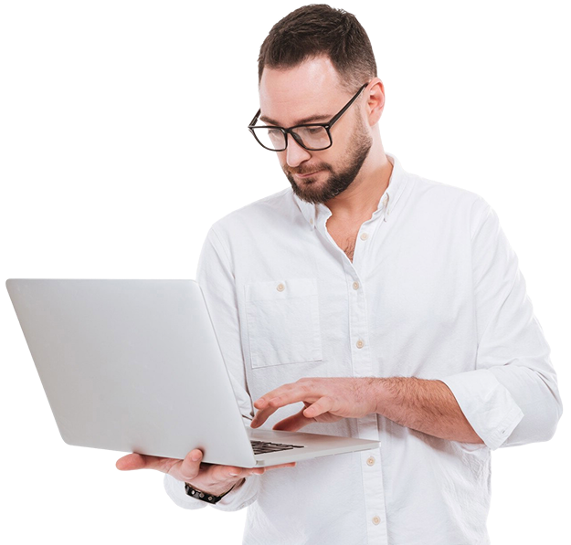 handsome-young-bearded-man-using-laptop 1