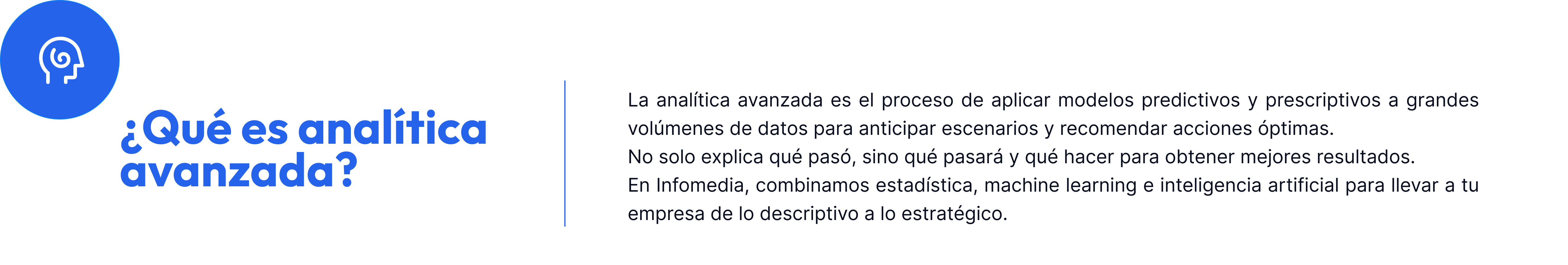 ¿Qué es analítica avanzada? Explicación de Infomedia