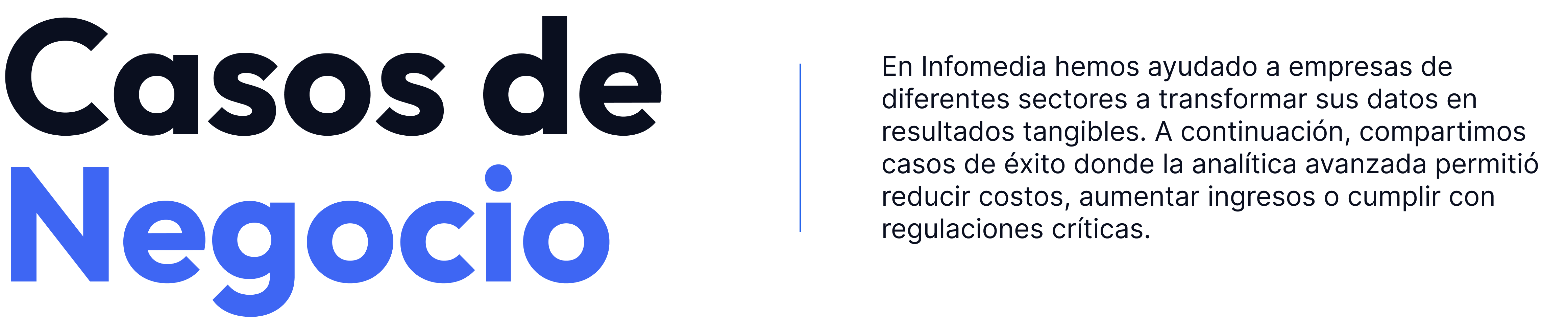 Casos de Negocio — Infomedia